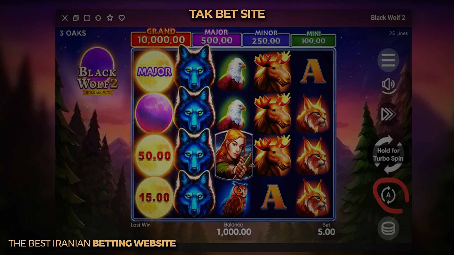 دکمه AUTO PLAY بازی بلک ولف 2 تک بت